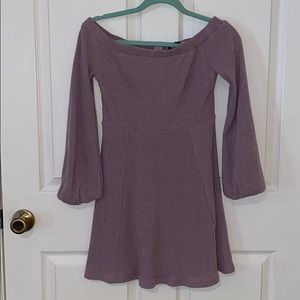 Lavender, off-the shoulder